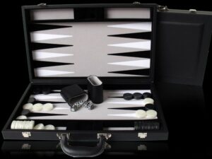 Dal Rossi Black PU Leather Backgammon 9