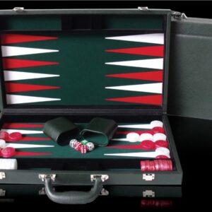 Green PU Leather Backgammon 15